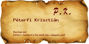 Péterfi Krisztián névjegykártya
