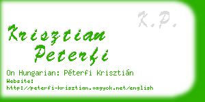 krisztian peterfi business card